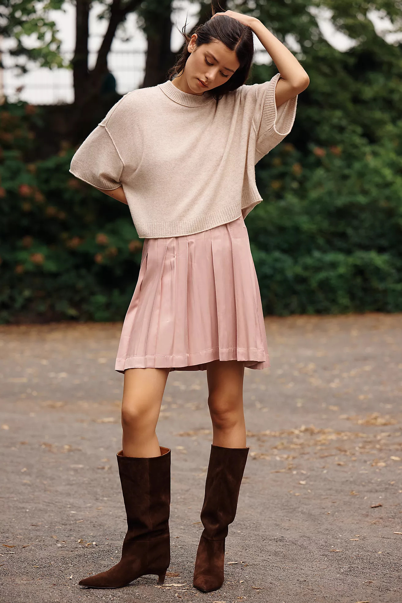 Goldie Wool Cashmere Twofer Mini Dress | Anthropologie (US)