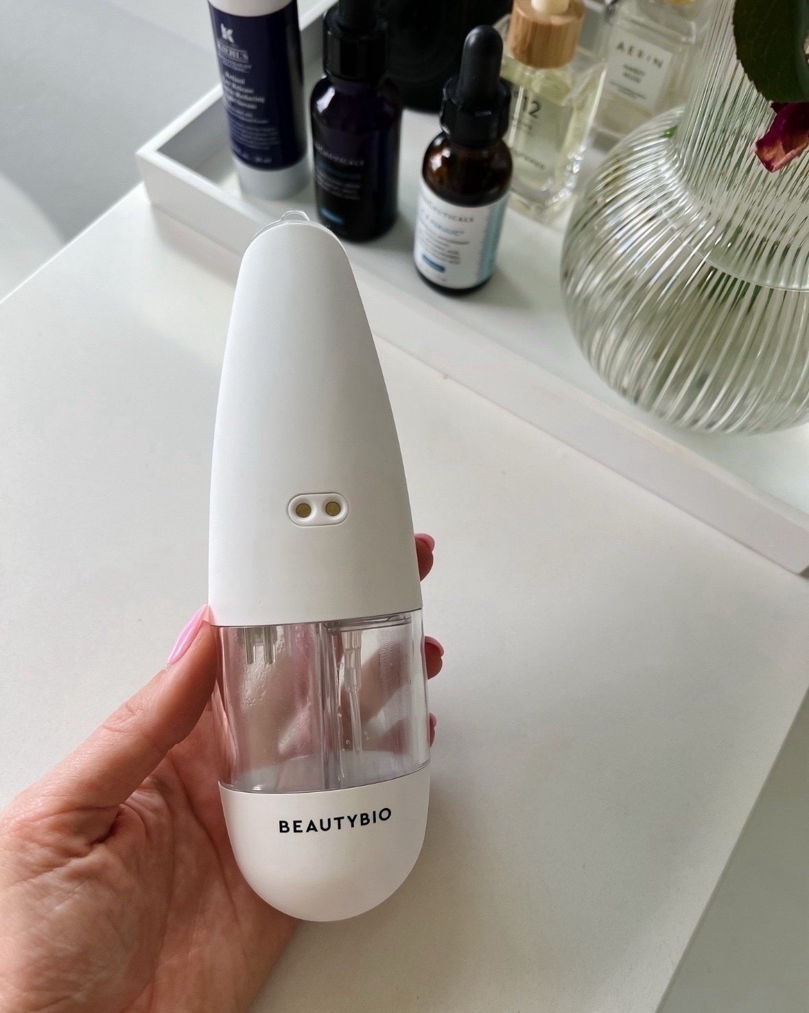 BeautyBio Glofacial tool I have been using for my skincare routine ! I appreciate how it unclogs pores, provides a deep hydration and exfoliates dead skin cells. Great to use daily, too! On sale for 50% off 

#LTKSaleAlert #LTKBeauty
