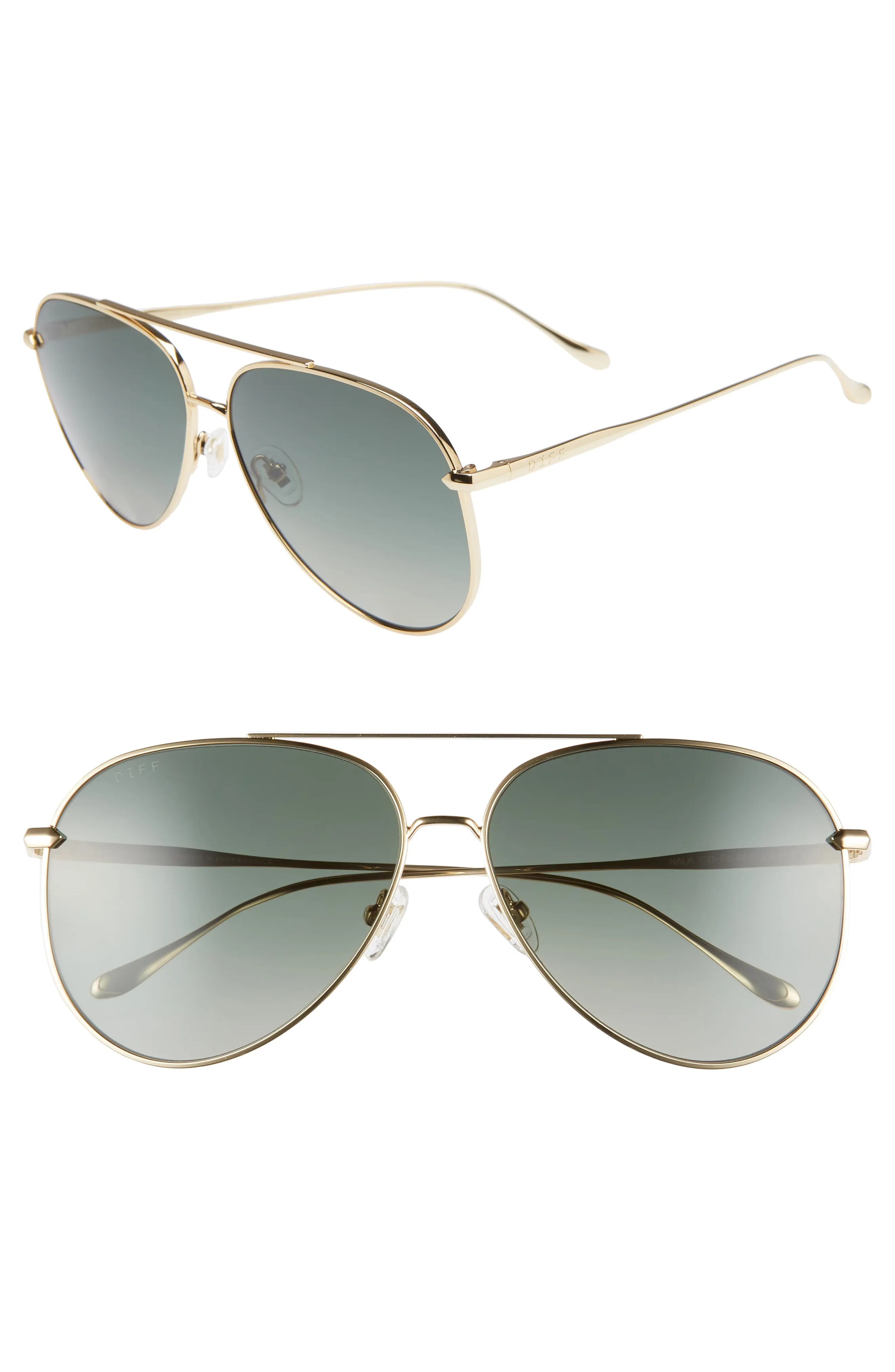 Nala 63mm Oversize Polarized Aviator Sunglasses | Nordstrom