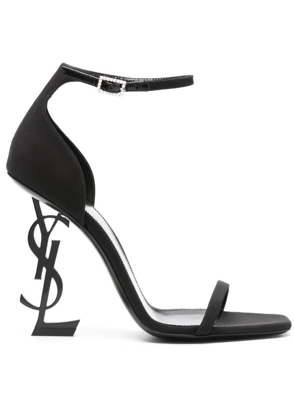 Saint Laurent 110mm Opyum Sandals | Black | FARFETCH UK | Farfetch Global