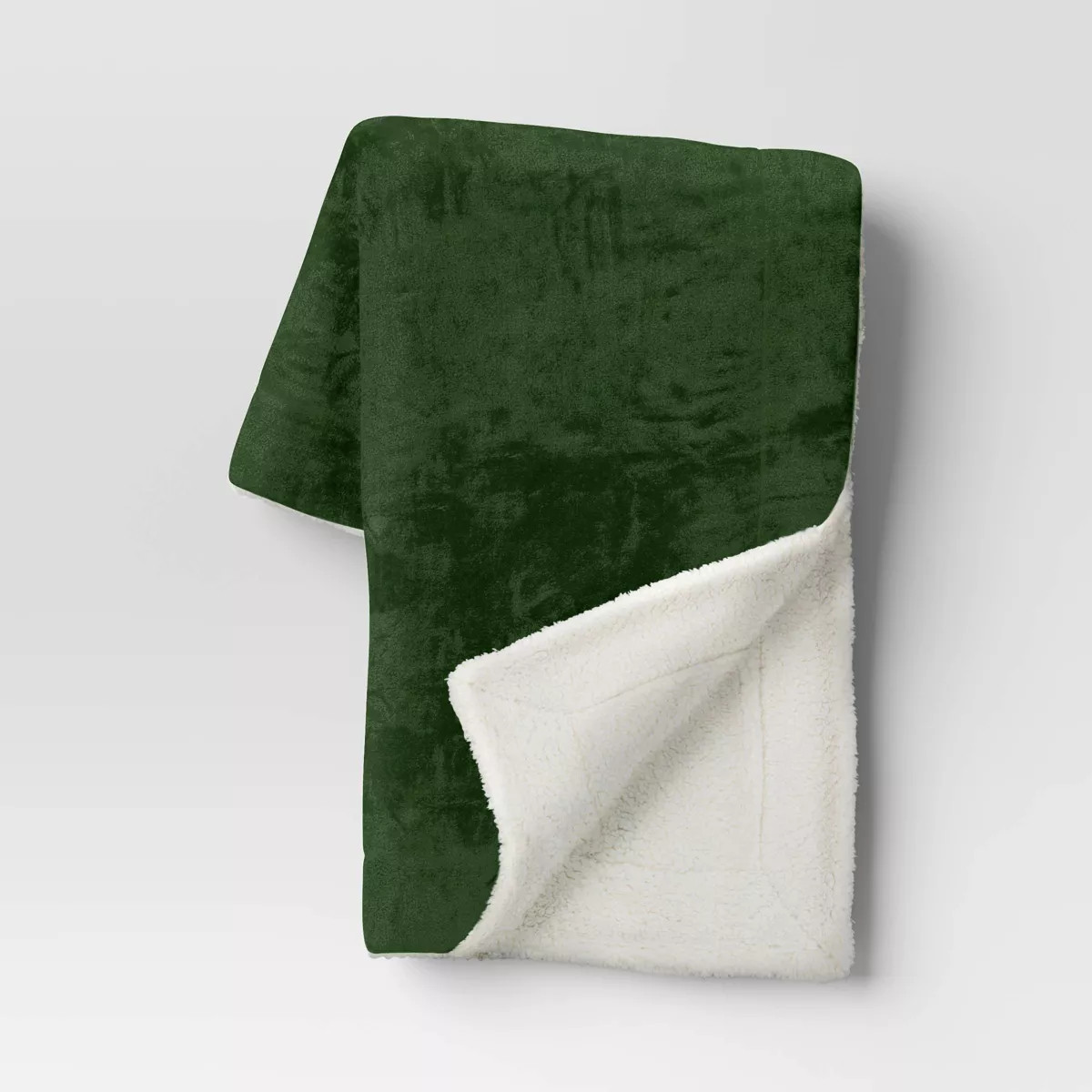 Solid Plush with Faux Shearling Reverse Throw Blanket - Threshold™ | Target