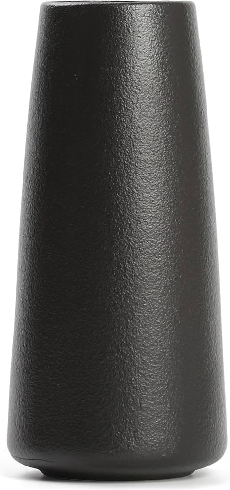 10" Black Vase - Tall Black Ceramic vase for Flower, Simple Matte Black Vases for Pampas Grass, M... | Amazon (US)