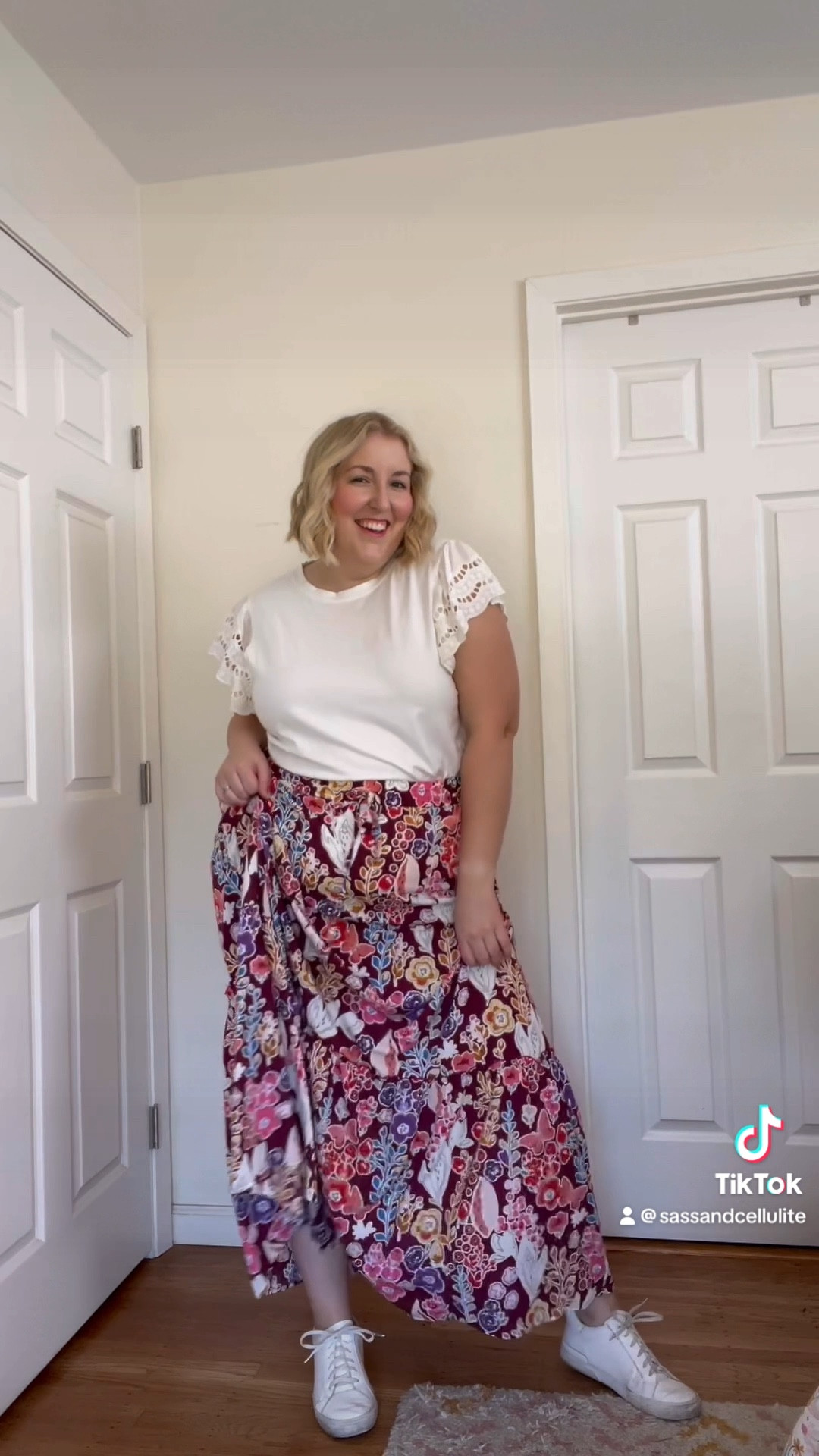 Last day of the Amazon summer outfit series 🌸 Wearing XL in the skirt, 1X in the top! 

#LTKStyleTip #LTKSeasonal #LTKPlusSize