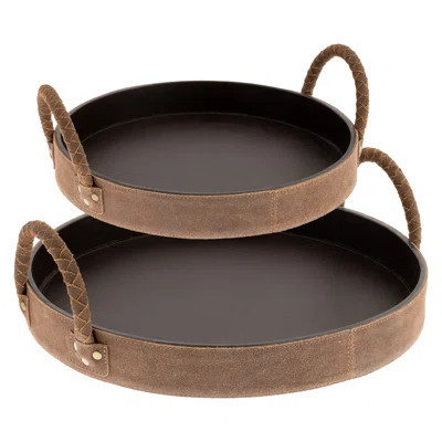 Round Leather Trays | Wayfair North America