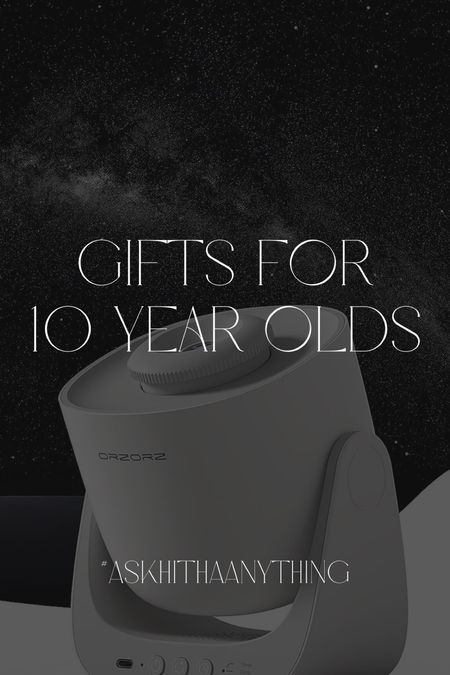 I think these gifts would be awesome for any 10 year old (and I may have bookmarked them for holiday and birthday gifts for Rho). This planetarium projector comes with 5 different discs, and I would pair them with the book Space Case). I also love these make-your-own comic book, video game, and neon-esque sign kits, and this old school Game Boy-esque console. If the 10 year old in question is into Zelda or just swords, this Master Sword building kit would be a huge hit.

#LTKGiftGuide #LTKHoliday #LTKkids