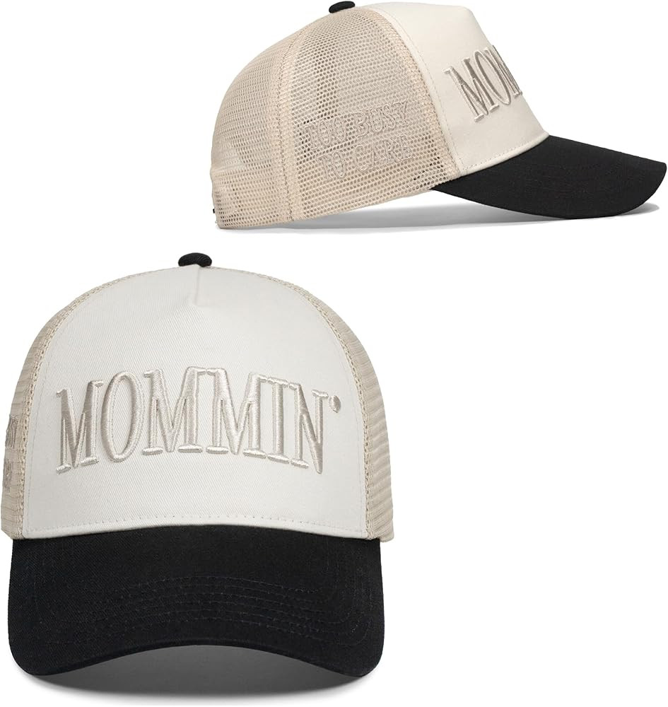 Mommin Trucker Hat for Women，Vintage Embroidered Baseball Cap，Mom Essentials Funny Gifts for ... | Amazon (US)