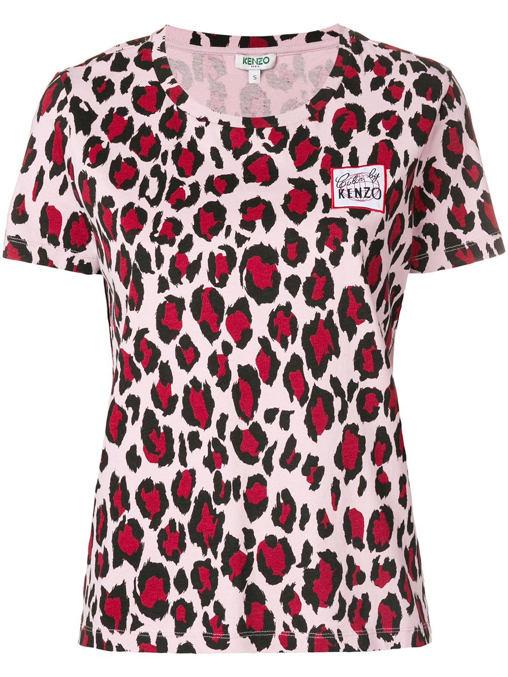 Kenzo leopard print T-shirt - Pink | FarFetch US