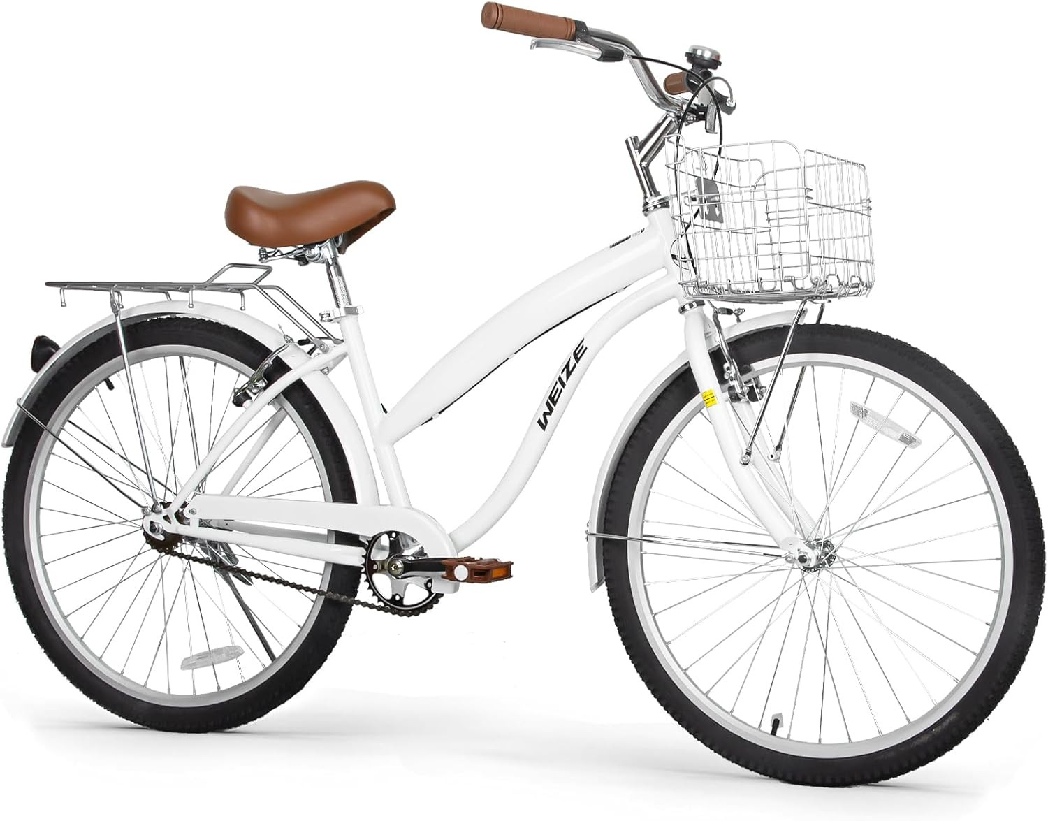 WEIZE Beach Cruiser Bike, 24 & 26 inch Commuter Bicycle for Adult Men and Women,High-Carbon Steel... | Amazon (US)