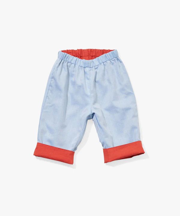 Reversible Baby Pant, Light Blue | Oso & Me