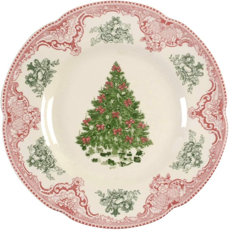 Quilom Johnson Brothers Old Britain Castles Pink Christmas Salad Plate | Amazon (US)