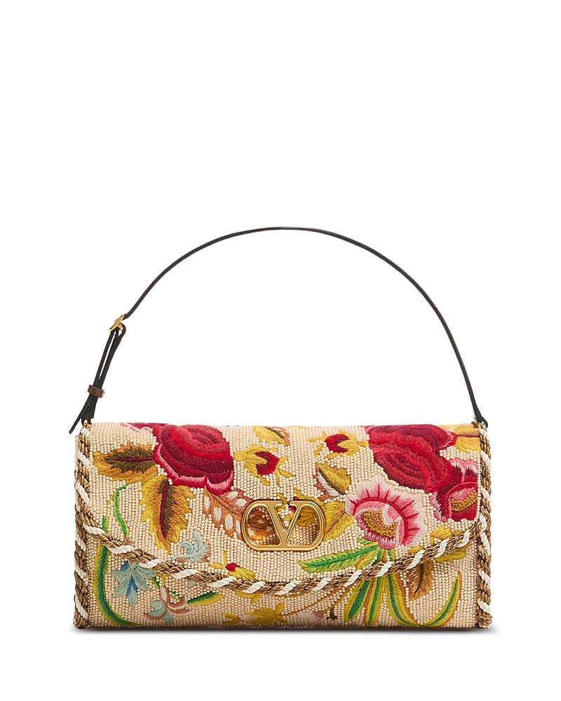 Valentino Garavani Vain VLogo Soft Embroidered Small Shoulder Bag | Bloomingdale's (US)