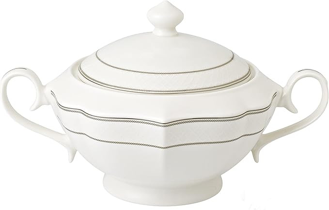 Lorren Home Trends La Luna Collection Bone China Souptureen and Lid, Lace Design | Amazon (US)