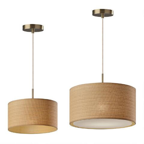 Landor Natural Woven Drum Pendant Lamp | World Market