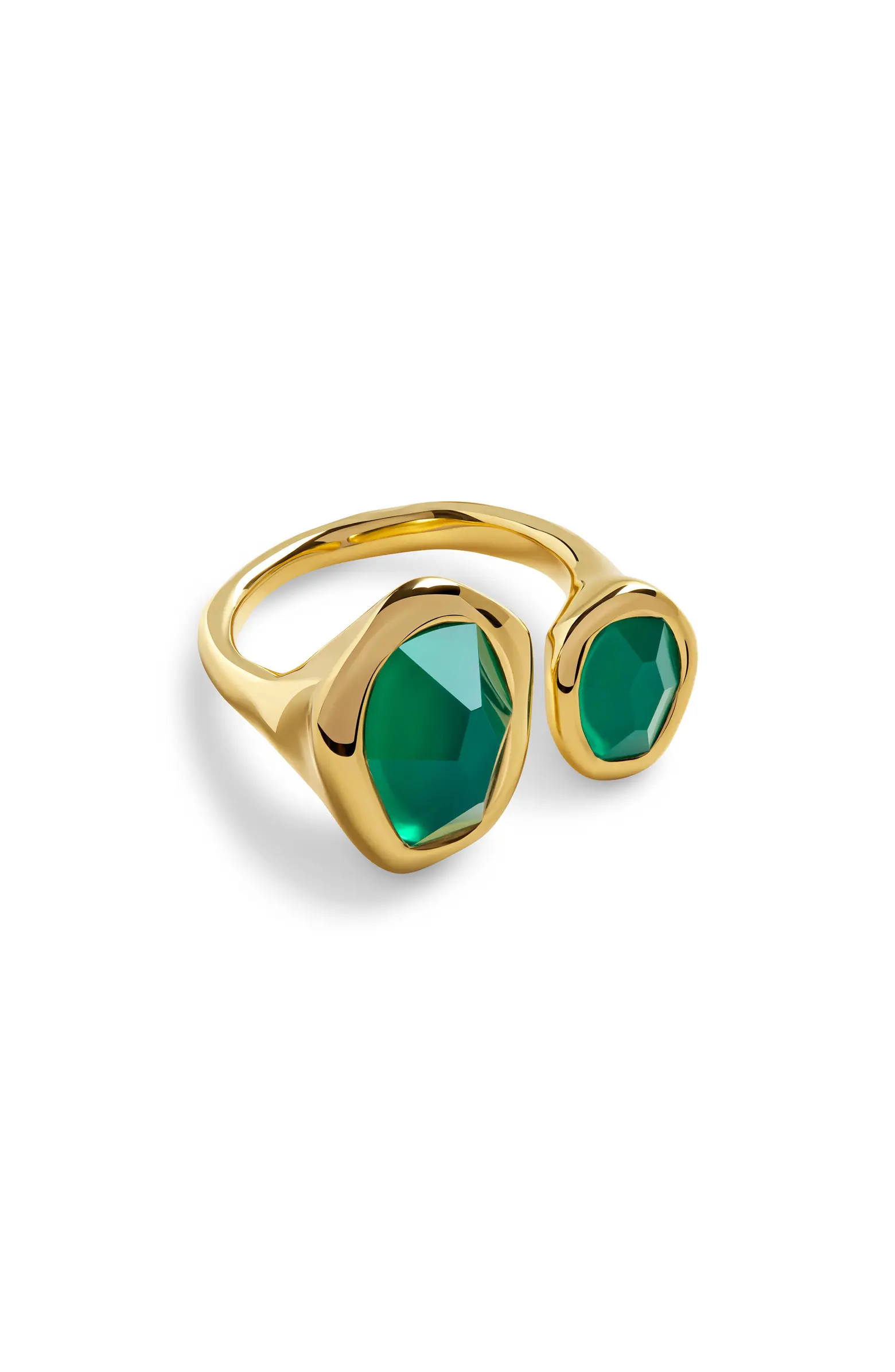 Monica Vinader Odyssey Green Onyx Open Ring | Nordstrom | Nordstrom