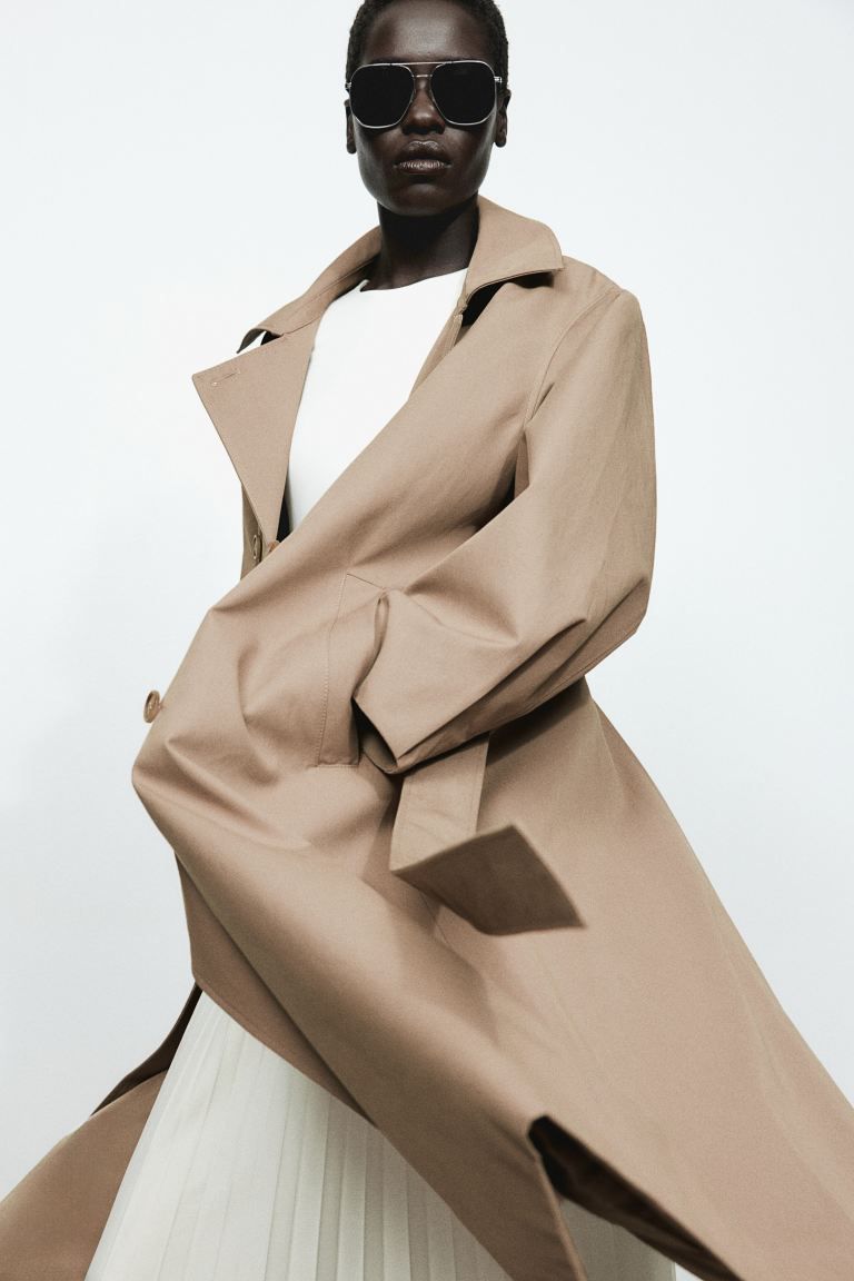 Trench Coat - Dark beige - Ladies | H&M US | H&M (US + CA)