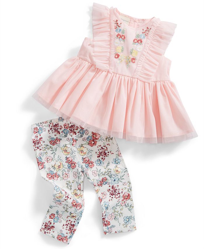 First Impressions Baby Girls Two-Piece Tulle Tunic Set, Created for Macy's  & Reviews - Sets & Ou... | Macys (US)