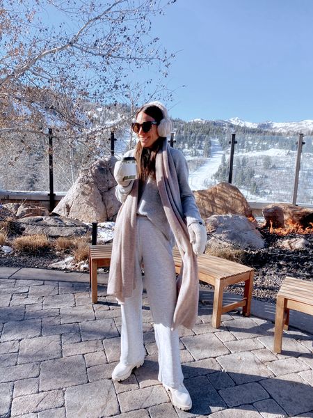 Shades of grey winter outfit 
Sweater is 15% off with code SHANNONP15 (runs tts) 
Waffle knit pants (sized down and hemmed) 
Cold weather accessories 

#LTKSeasonal #LTKCyberweek #LTKHoliday