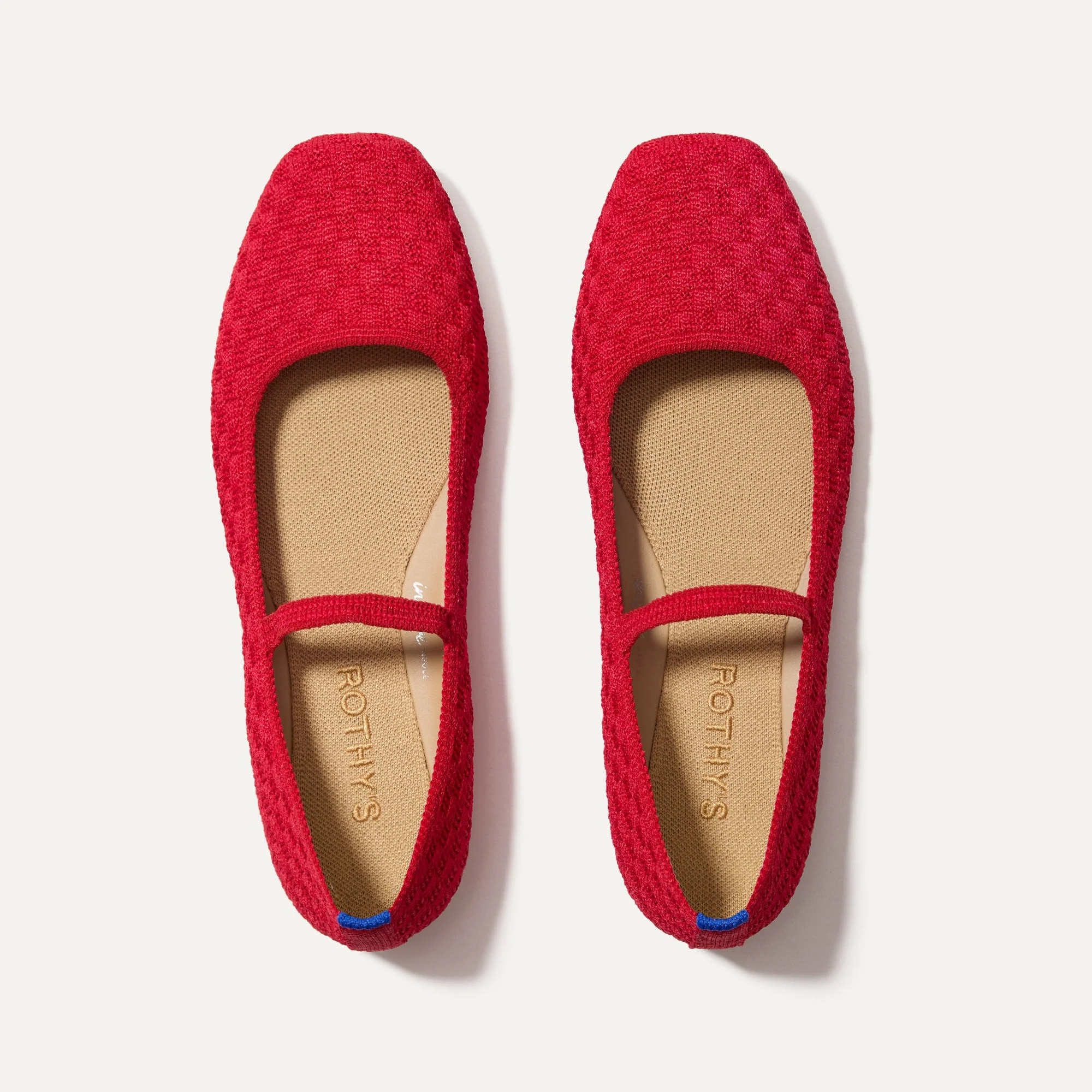 The Max Square Mary Jane in Red Crisp Basketweave | Rothy's | Rothy's