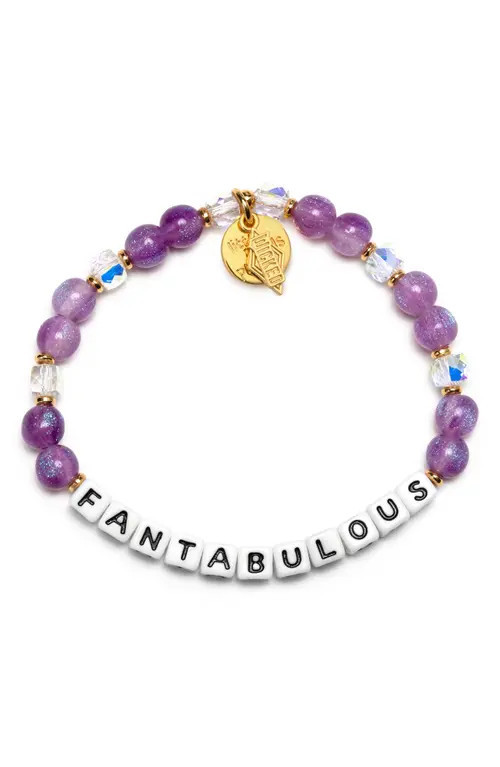 Little Words Project Fantabulous Stretch Beaded Bracelet in Purple at Nordstrom, Size Small | Nordstrom