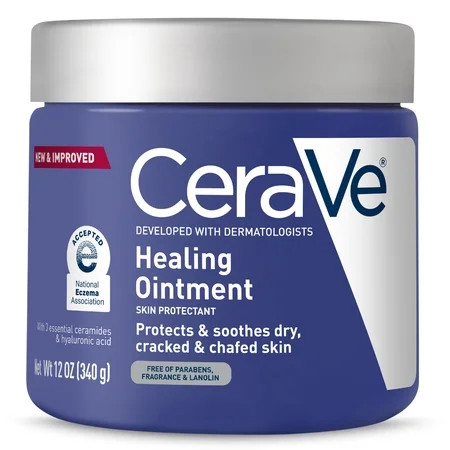 CeraVe Healing Ointment for Face & Body, Protects and Soothes Dry, Cracked, & Chafed Skin 12 oz | Walmart (US)