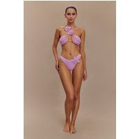 Skye Floral Crochet Tie Up Bikini Bottom / Lilac | MESHKI | XS | MESHKI US