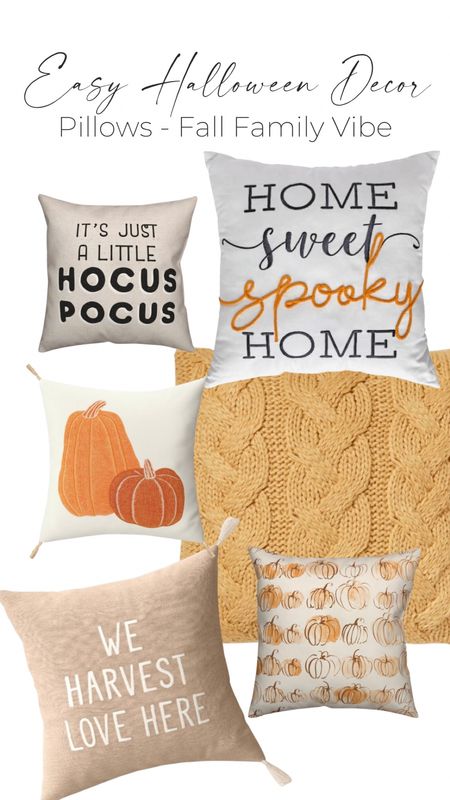 Adding decorative pillows is a quick, easy, and inexpensive way to create a festive space!

Fall decor, Halloween decor, Autumn, Home decor, Holidays, Couch

#LTKSeasonal #LTKhome #LTKfamily