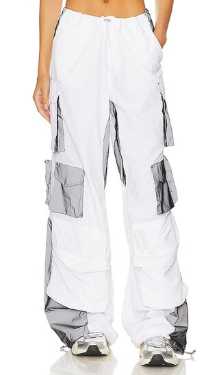 Etienne Cargo Pant in White Grey | Revolve Clothing (Global)