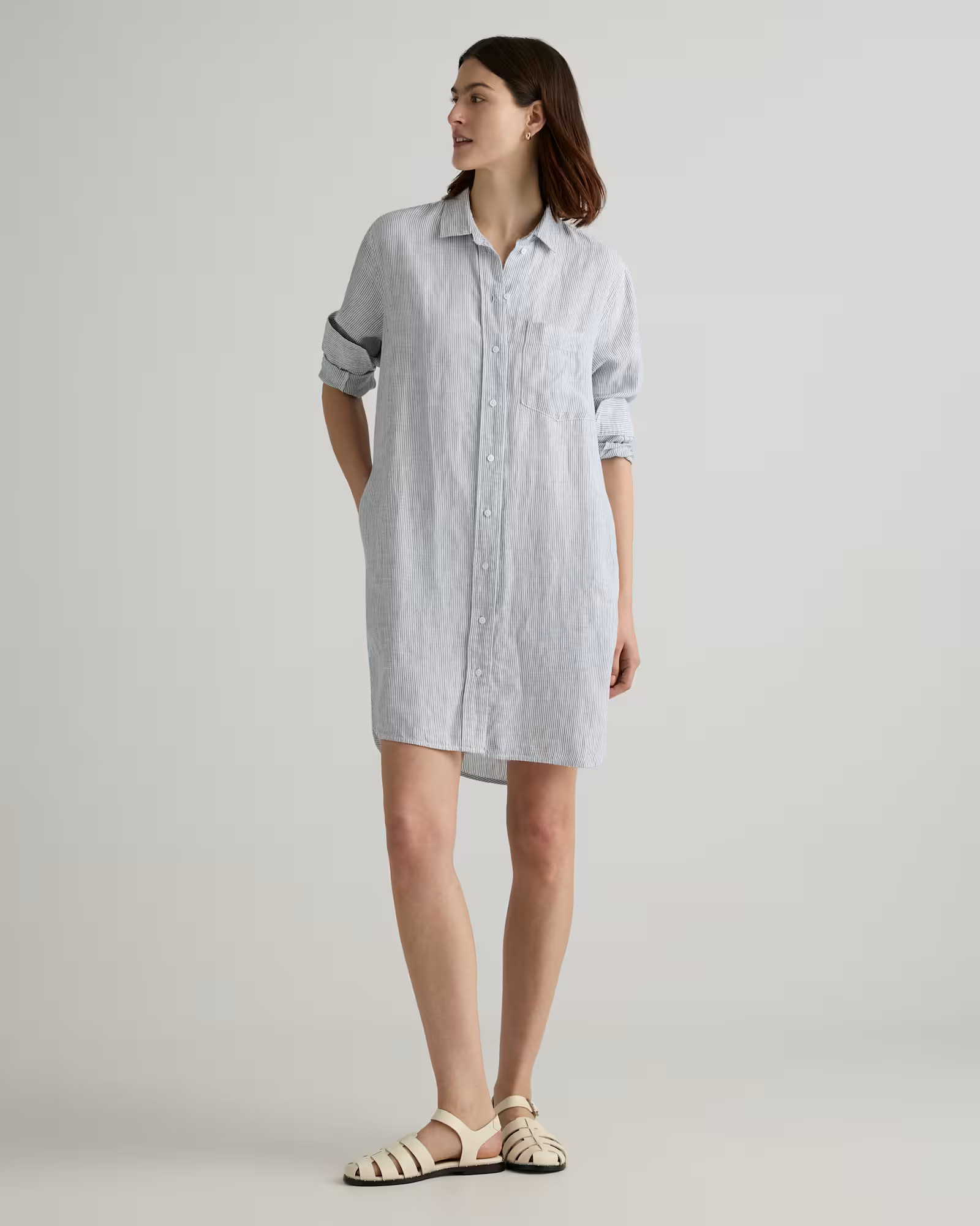 100% European Linen Shirt Dress | Quince
