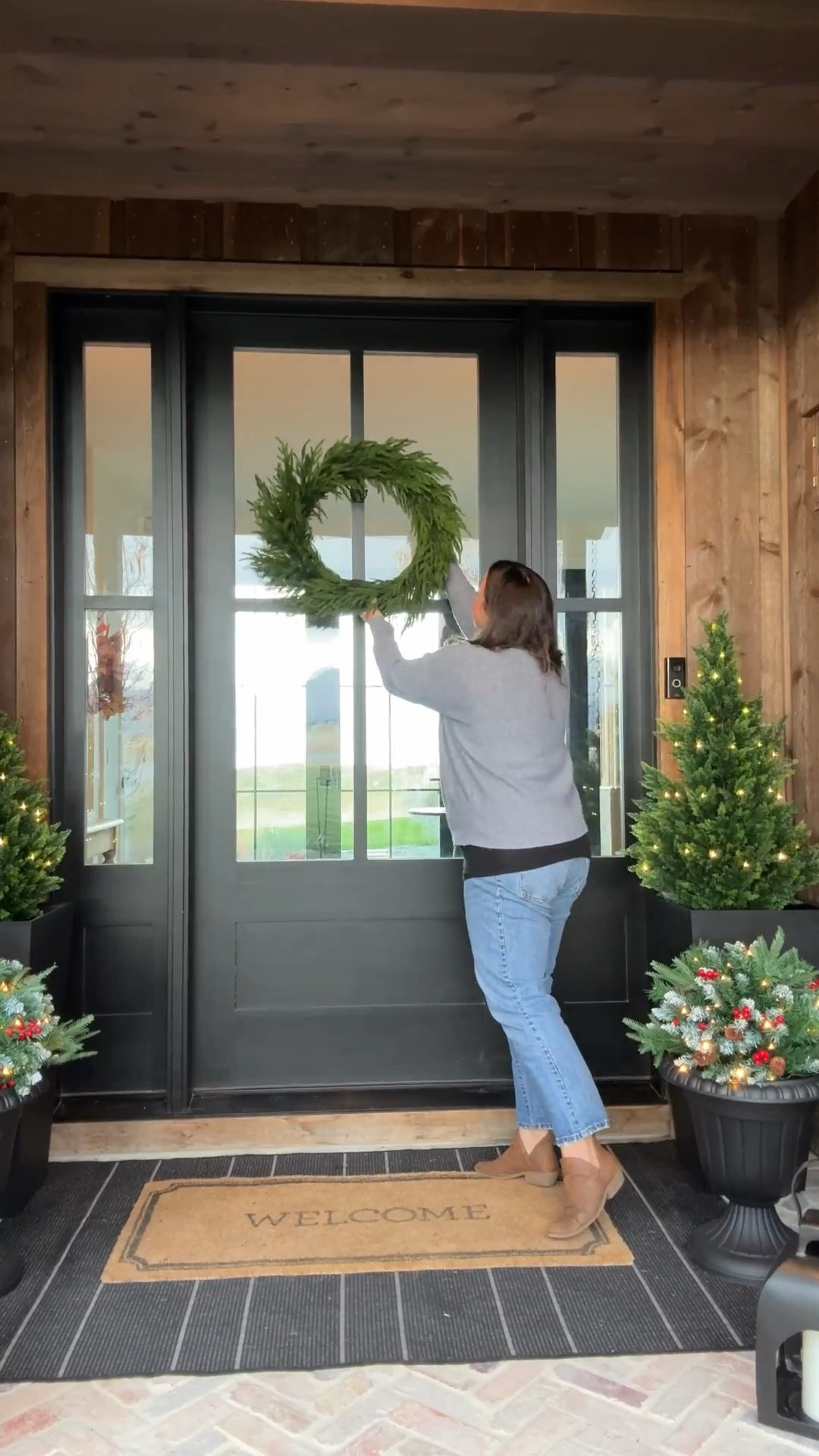Loving the way this front porch outdoor refresh is coming together!! This Christmas wreath is the perfect addition. 

Follow my shop @rushtonhome on the @shop.LTK app to shop this post and get my exclusive app-only content! Don’t forget to turn on post notifications using the 🔔 to get first dibs! Follow @rushtonhome on Instagram and Pinterest for more home decor inspiration and affordable home finds! Are you looking for anything home related? You’re in the right place! At Rushton Home, I do: home decor, living room, bedroom, affordable, walmart, target, amazon, wayfair, new arrivals, winter decor, spring decor, fall decor, fall finds, summer decor, home decor refresh, studio mcgee x target, hearth and hand, magnolia, holiday decor, seasonal decor, dining room decor, bedroom decor, living room decor, affordable home decor, furniture, weekend deals, sale, on sale, pottery barn, kirklands, west elm, bench, foyer table, faux florals, rugs, couches, sofa, sectional, dresser, nightstand, night stand, end tables, lamps, art, wall art, etsy, pillows, blanket, interior design, interior styling, bedding, side tables, bed frame, tray, side table, throw pillows, look for less, designer dupe, budget decor, bar stools, counter stools, vase, ceramic pottery, budget, budget friendly, coffee table, dining chairs, cane, rattan, wood, white wash, rustic amazon home, arch, brass hardware, gold hardware, vintage, antique, european inspired, french country, back in stock

#LTKHoliday #LTKSeasonal #LTKHome