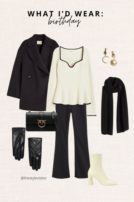 Flared jeans option for a during the day birthday bash. Love this peplum top, could also be used in a work outfit. Jeans are tts. Read the size guide/size reviews to pick the right size.

Leave a 🖤 to favorite this post and come back later to shop

#knit top #black double breasted coat #cream boots 

#LTKeurope #LTKstyletip #LTKSeasonal