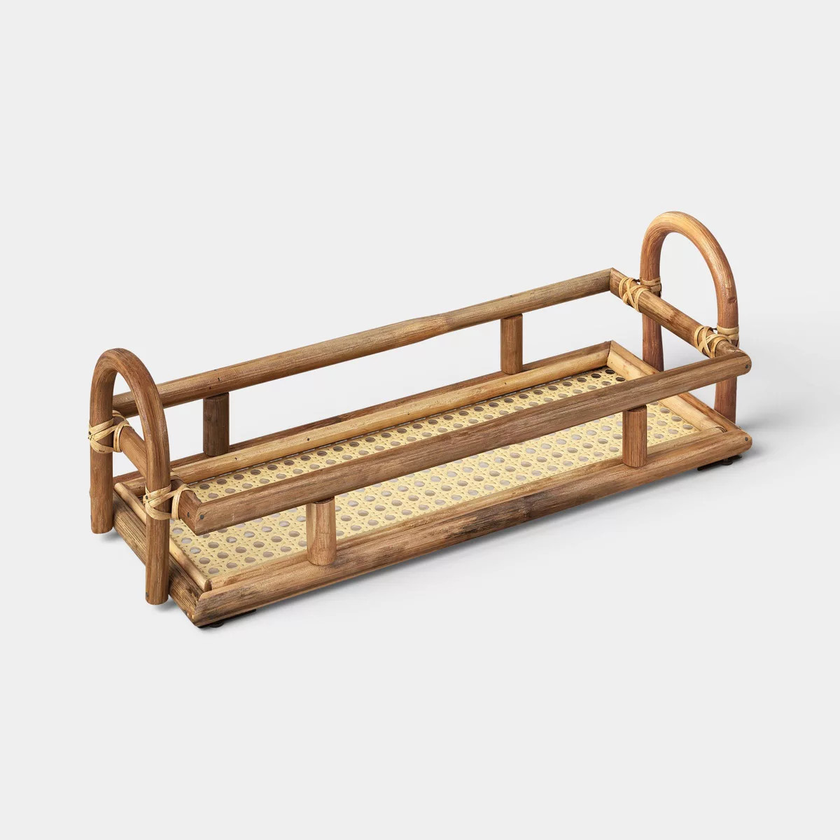 6" Bamboo/Rattan Serving Tray - Threshold™ | Target