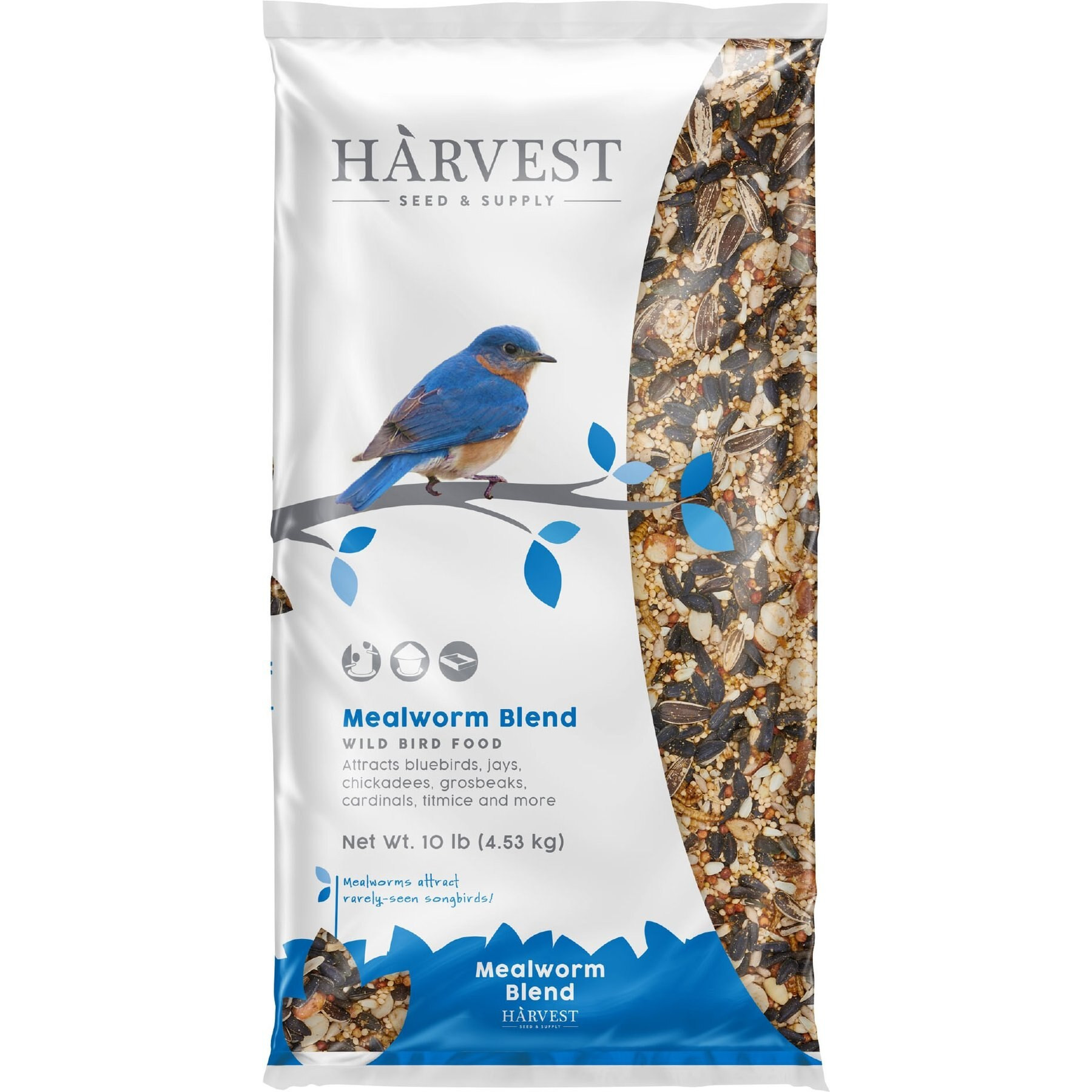 Harvest Seed & Supply Mealworm Corn Free Wild Bird Food, 10-lb bag | Chewy