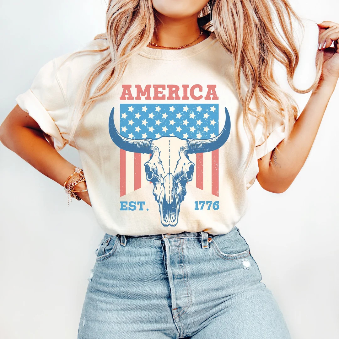 Comfort Colors America Shirt, USA Shirt, Fourth of July Shirt, 4th of July, Patriotic Shirt, Amer... | Etsy (US)