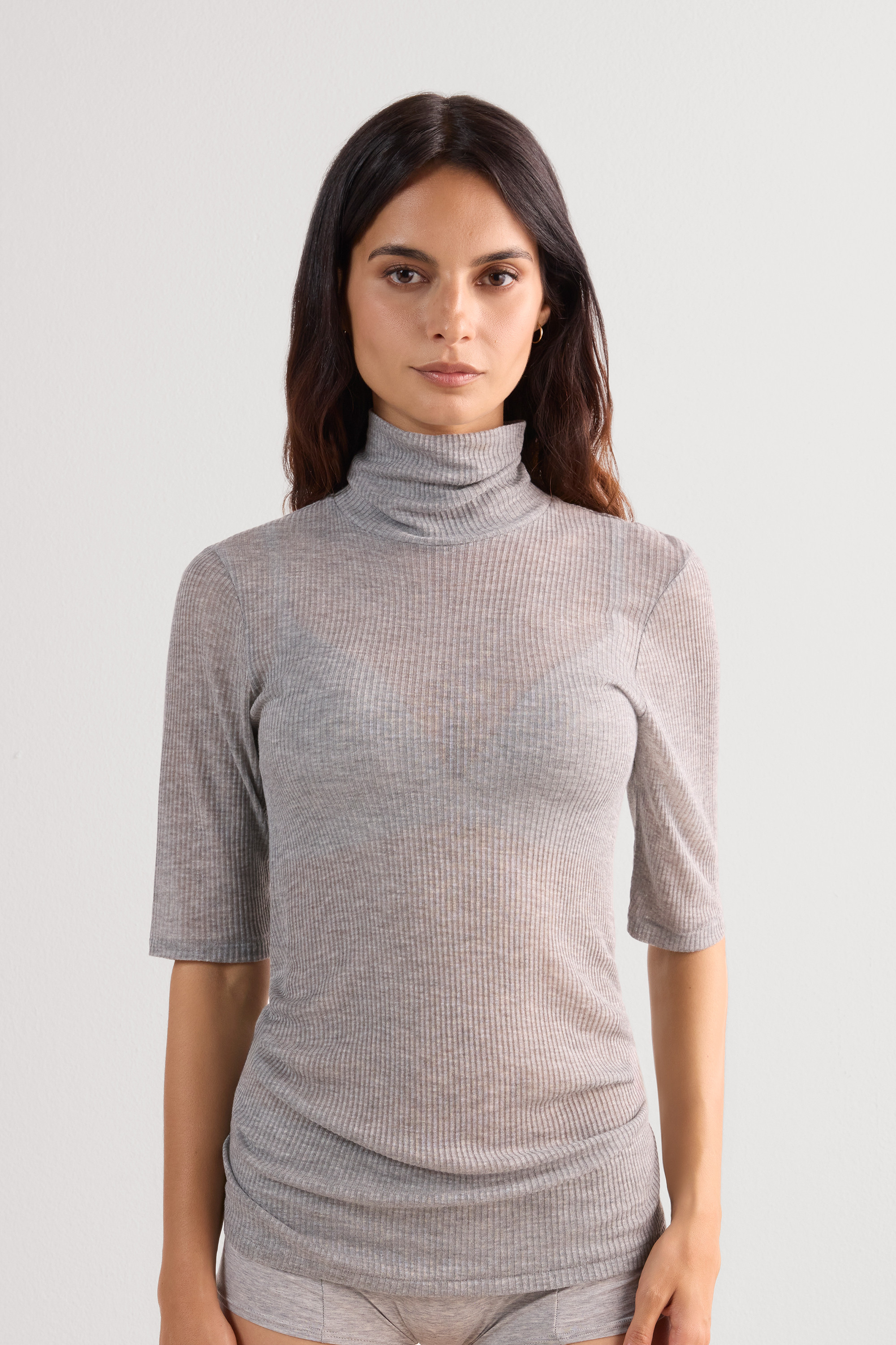High Collar Top in Ultranatural with Cashmere - Intimissimi | Intimissimi (US)
