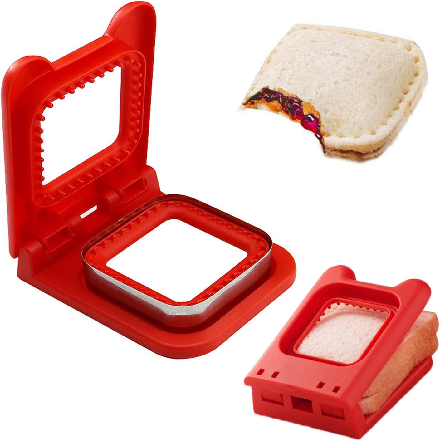 Sandwich Cutter and Sealer, Square Sandwich Maker, Easy to Use DIY Sandwich Cutters for kids lunc... | Amazon (US)