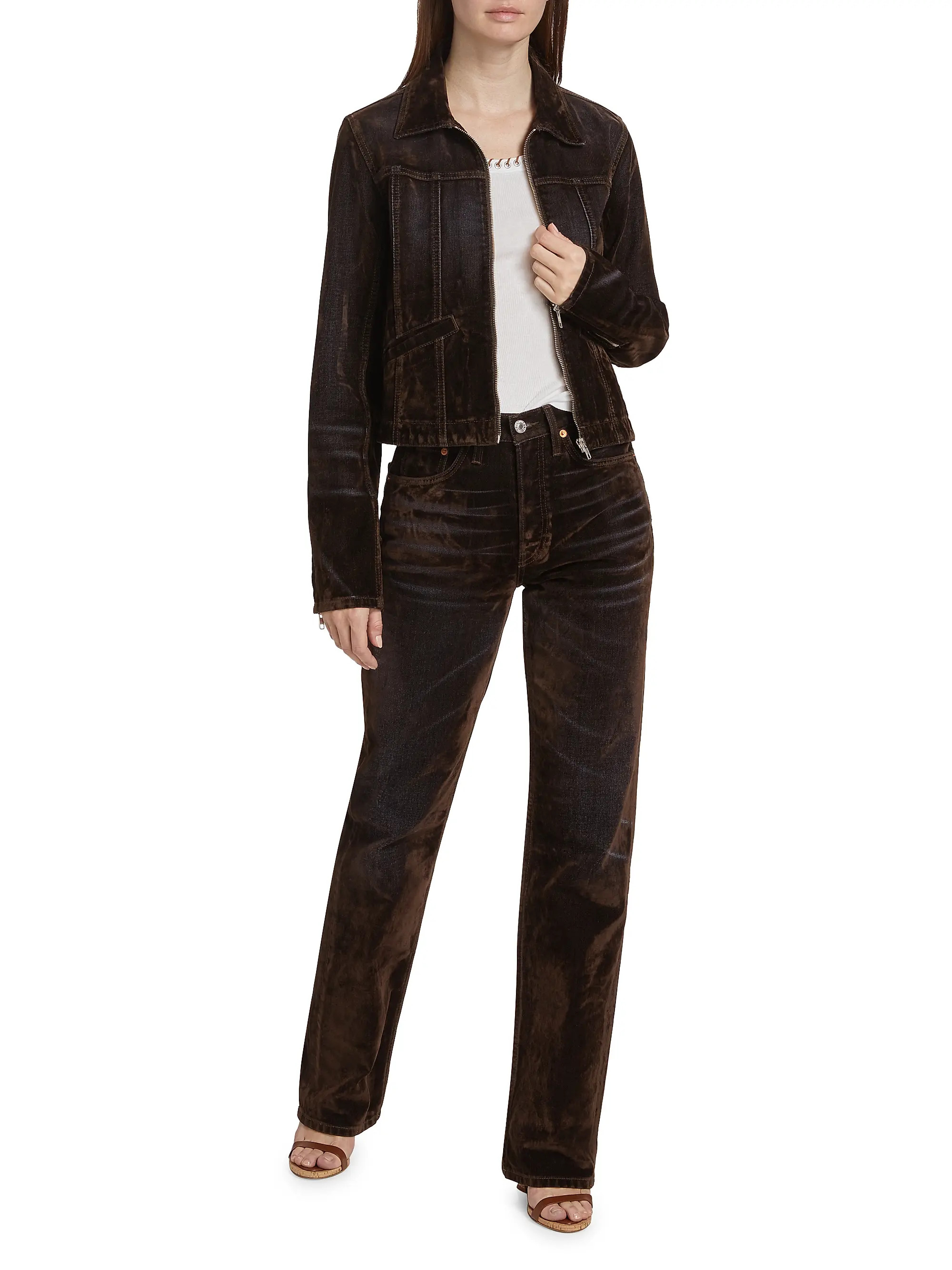 Zip Cotton Slim-Fit Jacket | Saks Fifth Avenue
