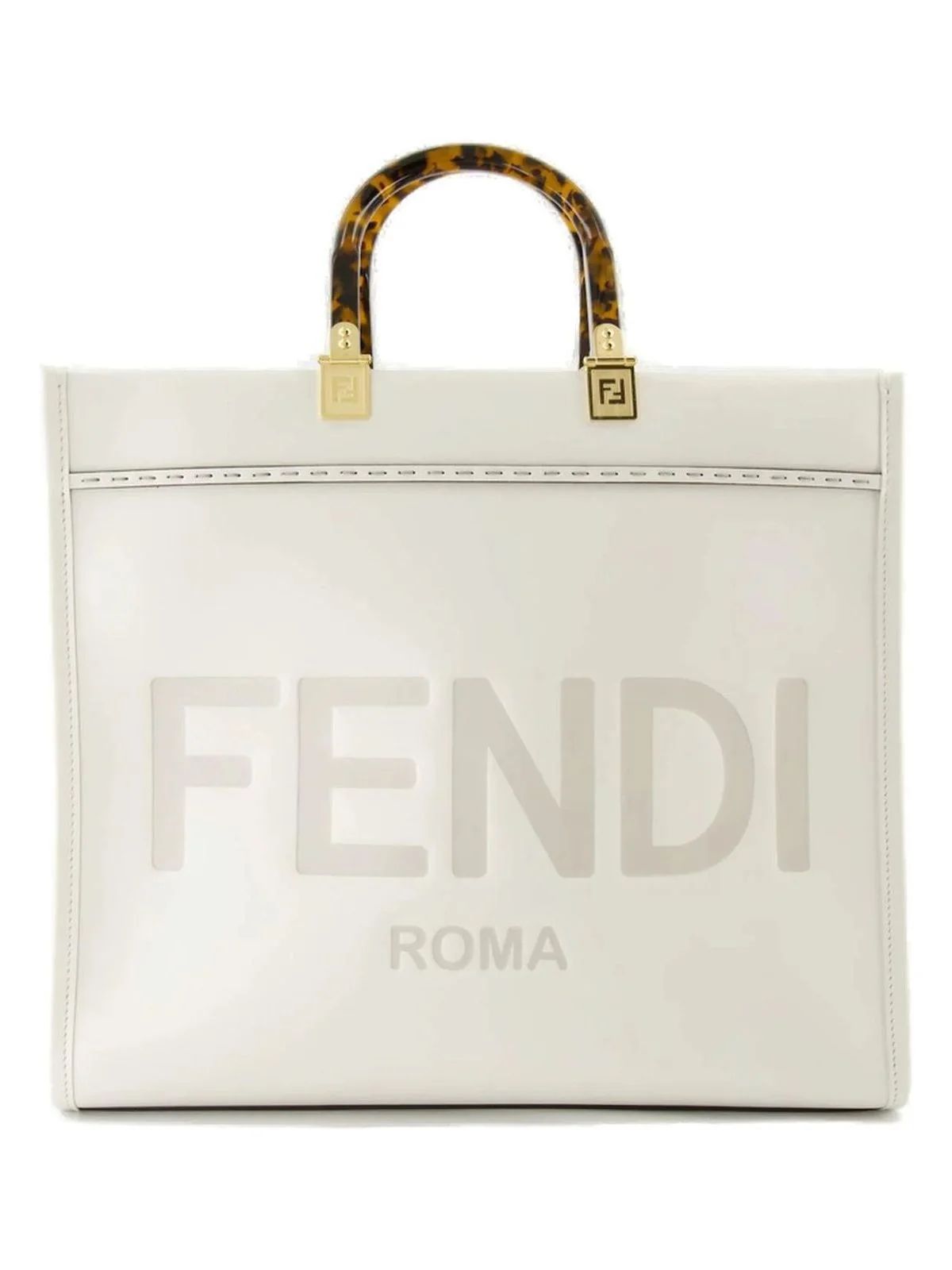 Women's Fendi Sunshine Medium Bag in Whiterice | 8BH386ABVL | LOZURI