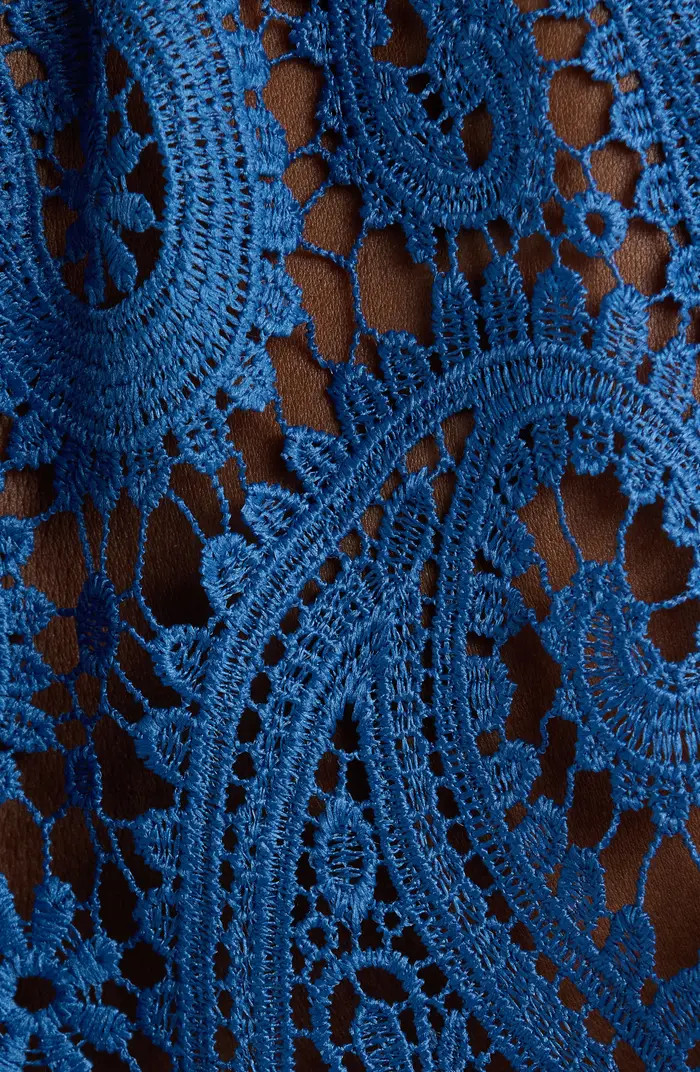 L'AGENCE Odelia Lace Crop Button-Up Shirt | Nordstrom | Nordstrom