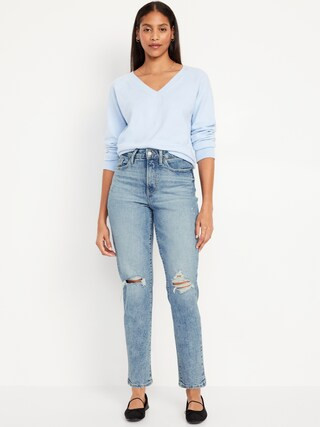 Curvy High-Waisted OG Straight Ankle Jeans | Old Navy (CA)