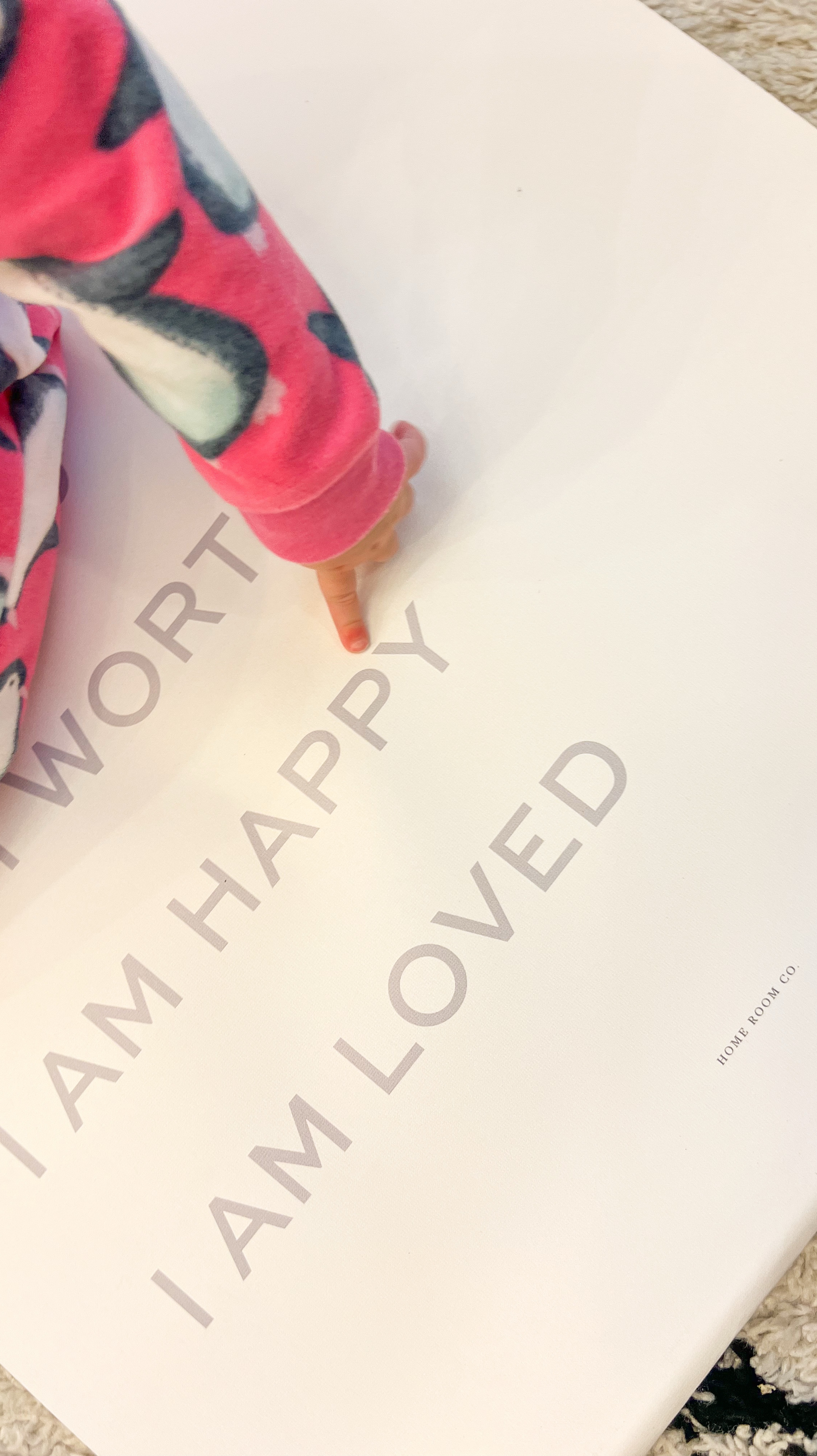 Yes you are baby girl! The newest addition for her nursery  just arrived form home room co and it is just perfect! 

We always do affirmations at night and this is such a beautiful reminder and when she gets older she can see them everyday and know she IS! 

#LTKGiftGuide #LTKKids #LTKFamily