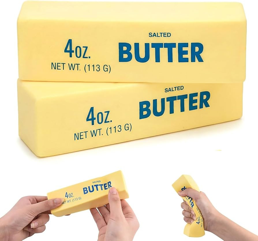 2pcs Butter Squishy, Cheese Stress Ball, Butter Stick Squishes Stress, Squishy Butter Stick, Anxi... | Amazon (UK)