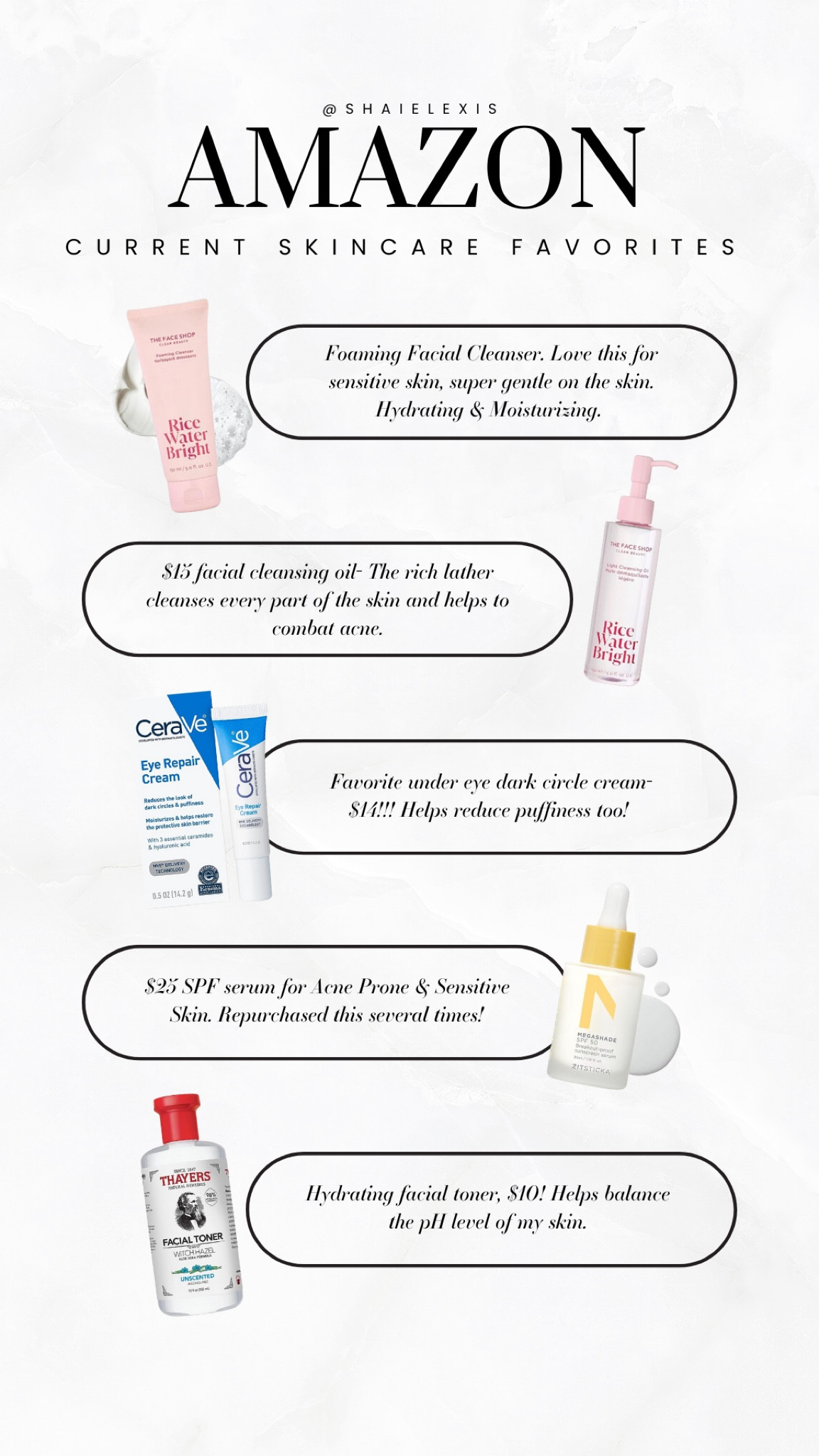 My current amazon skincare favorites 🩷🫶🏼

Skincare favorites, skincare recommendations, skincare must haves, favorite skin care products, sensitive skin care products, skincare routine 2024, skincare recommendations, clean skincare🫧

#LTKBeauty #LTKFindsUnder50 #LTKStyleTip