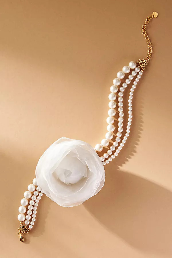 Pearl Rosette Choker | Anthropologie (US)