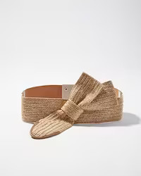 Wide Straw Bow Belt | White House Black Market