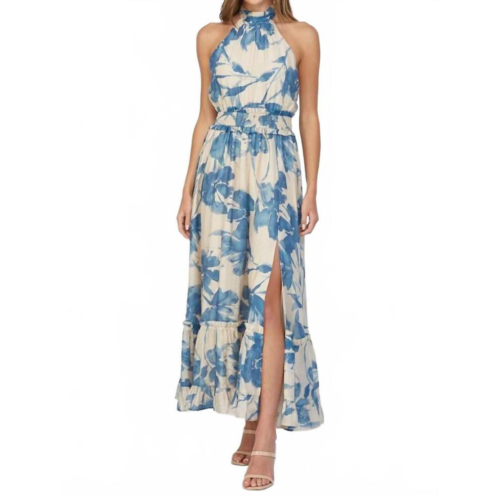 NEW FATE maxine halter dress in tan | Poshmark