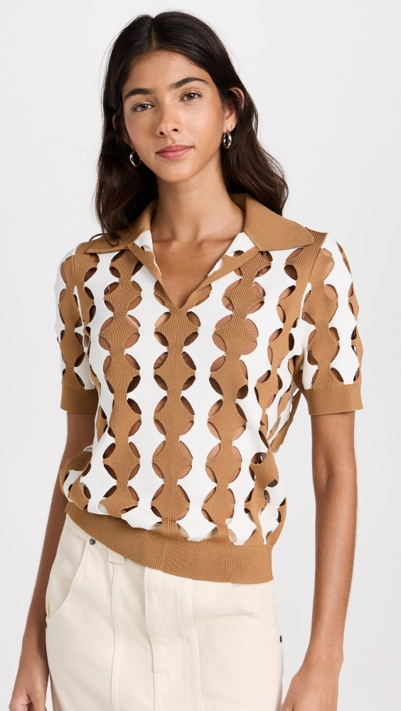 Tory Burch Cut-Out Polo | Shopbop | Shopbop