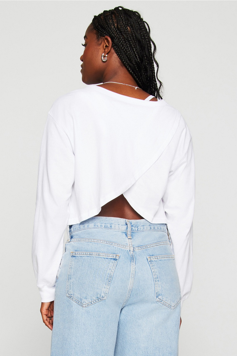 100% Cotton Cropped Boxy Long-Sleeve | Fabletics