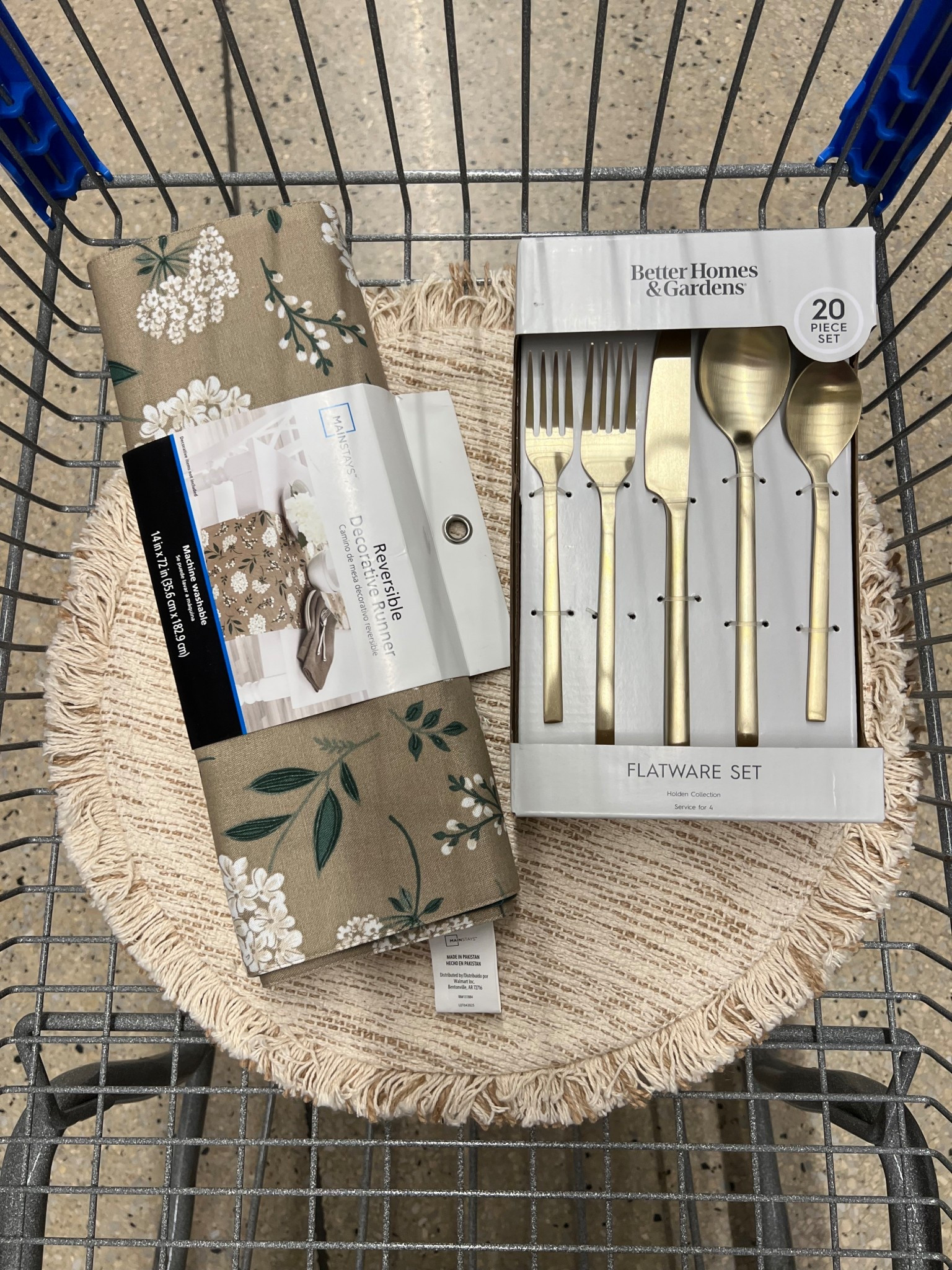 Walmart table runner, placemats and gold silverware are an elegant neutral choice for spring tablescape from Easter to Mother’s Day! #homedecor
Entertaining 

#LTKHome