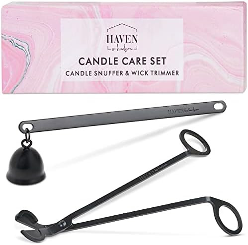 Haven by Hudson Candle Snuffer and Candle Wick Trimmer 2-in-1 Candle Accessory Set in Gift Box - ... | Amazon (US)