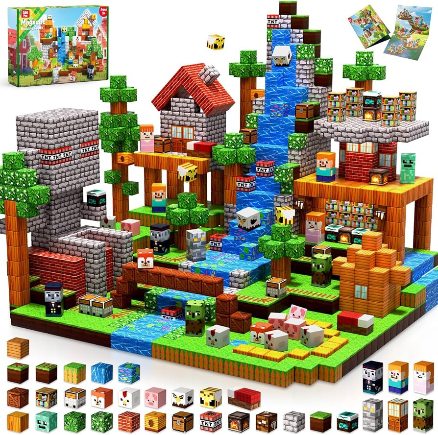 Annexfun 300 PCS Magnetic Blocks - Magnetic Building Blocks, Stacking Magnets for Kids, Sensory Toy for STEM Montessori Sensory Toys for Kids 3+ Boys and Girls Easter Christmas Birthday Gifts | Amazon (US)